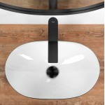 Накладной умывальник Rea Royal Mini Black White Накладной умывальник Rea Royal Mini Black White